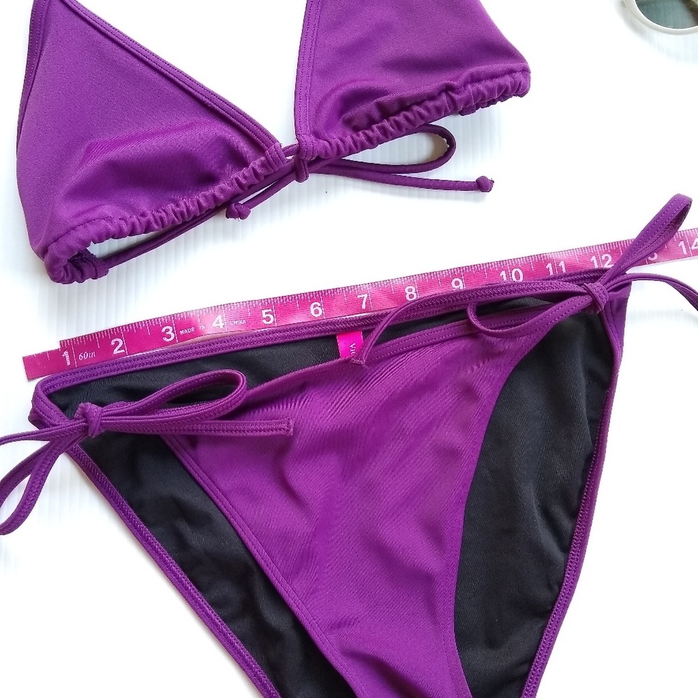VICTORIA'S SECRET purple triangle bikini swimsuit - Picture 2 of 6